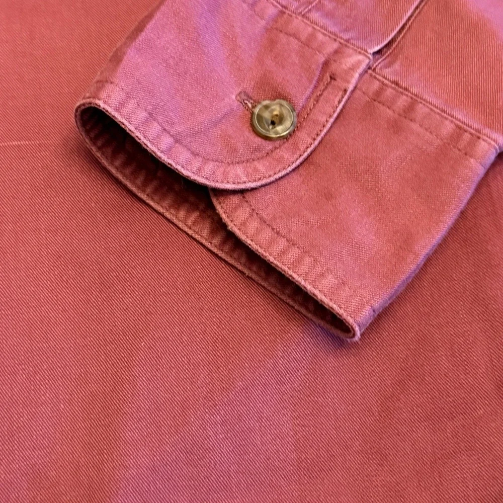 Vintage Preppy 90s Chaps Ralph Lauren Shirt Mens M Maroon Crest‎ Logo Golf Y2K
